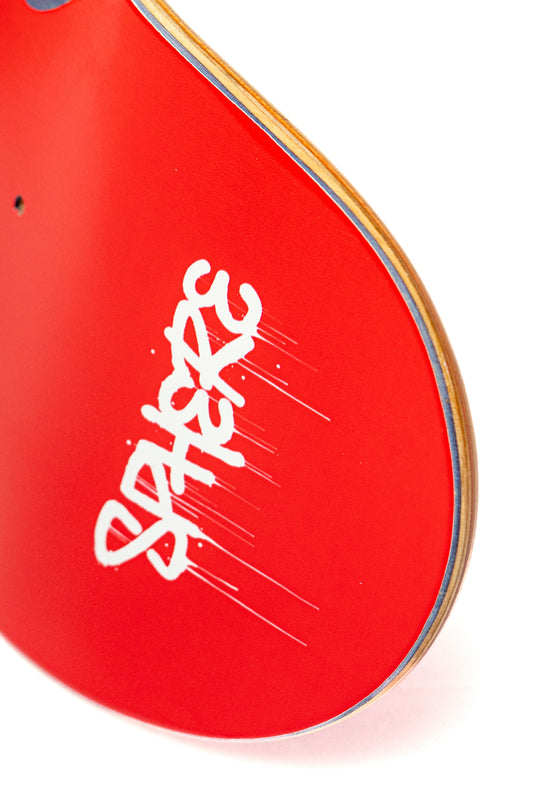 SPHERE RED WHITE GRAFITTI FIBERGLASS TECH DECK