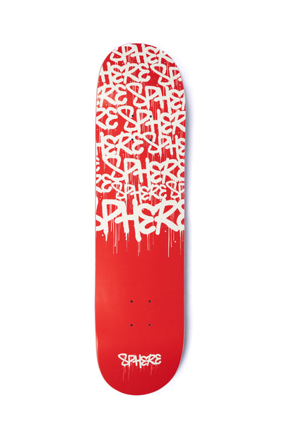 SPHERE RED WHITE GRAFITTI DECK