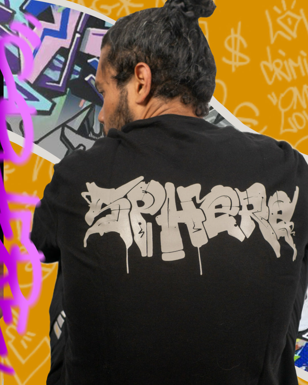 SPHERE SKATEBOARDS x LEFTHANDER: THE HEAVYWEIGHT TERRY TEE – Black