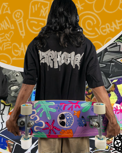 SPHERE SKATEBOARDS x LEFTHANDER: THE HEAVYWEIGHT TERRY TEE – Black