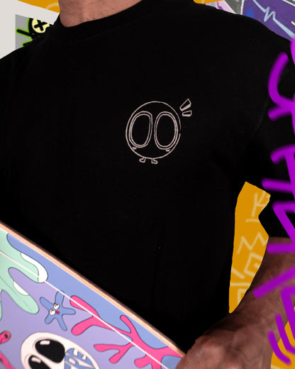 SPHERE SKATEBOARDS x LEFTHANDER: THE HEAVYWEIGHT TERRY TEE – Black