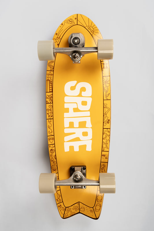 SPHERE SURFSKATE (YELLOW FISHTALE)
