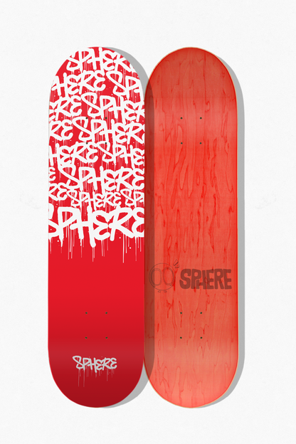 SPHERE RED WHITE GRAFITTI PRO DECK