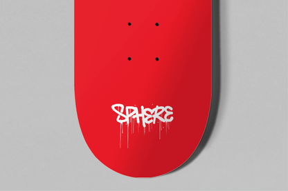 SPHERE RED WHITE GRAFITTI PRO DECK