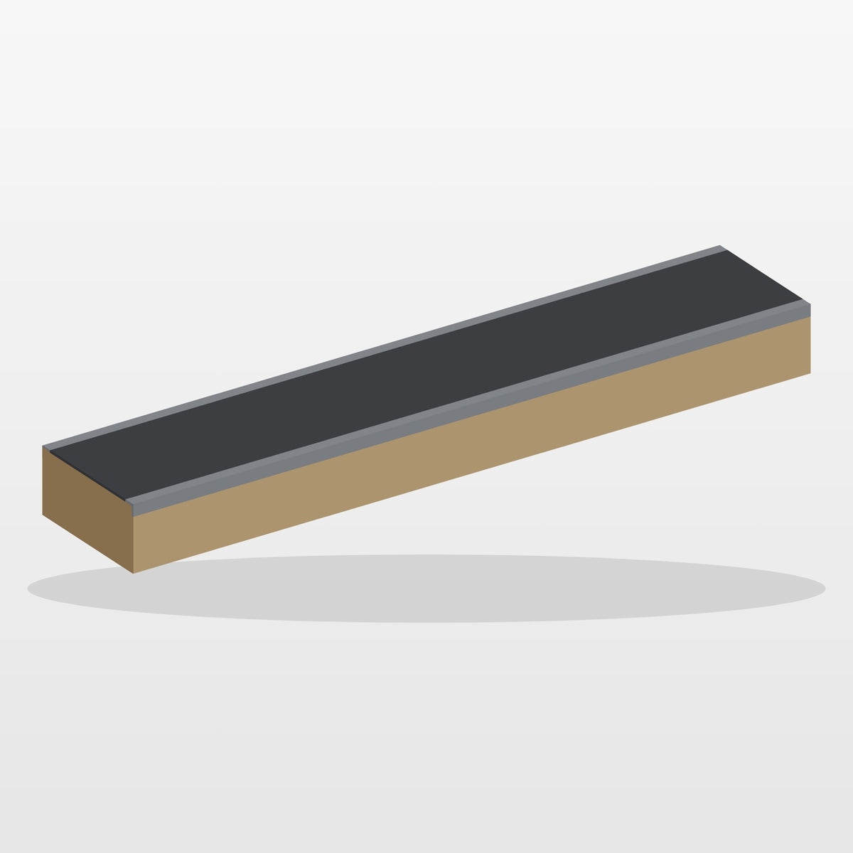 Toucan Ledge 8'-0" portable skate ledge with steel grind edges, render