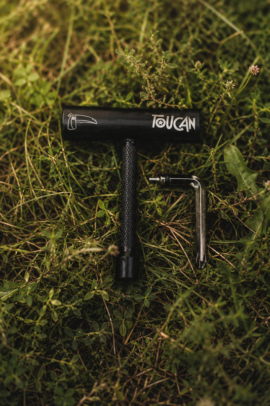 Toucan T-Tool in use on a skateboard