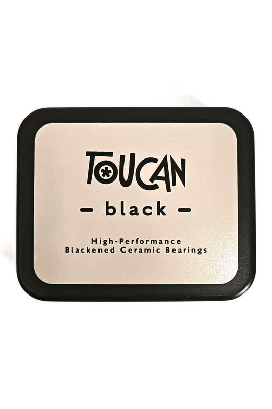Toucan Black Pro bearings tin, “High-Performance Blackened Ceramic Bearings”